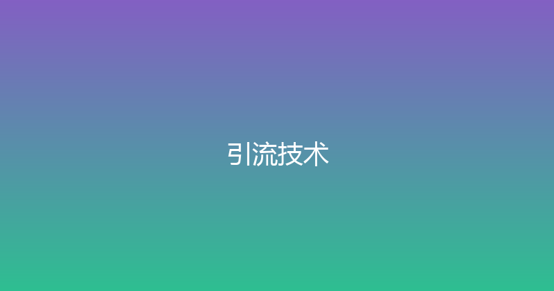 引流技术 封面图
